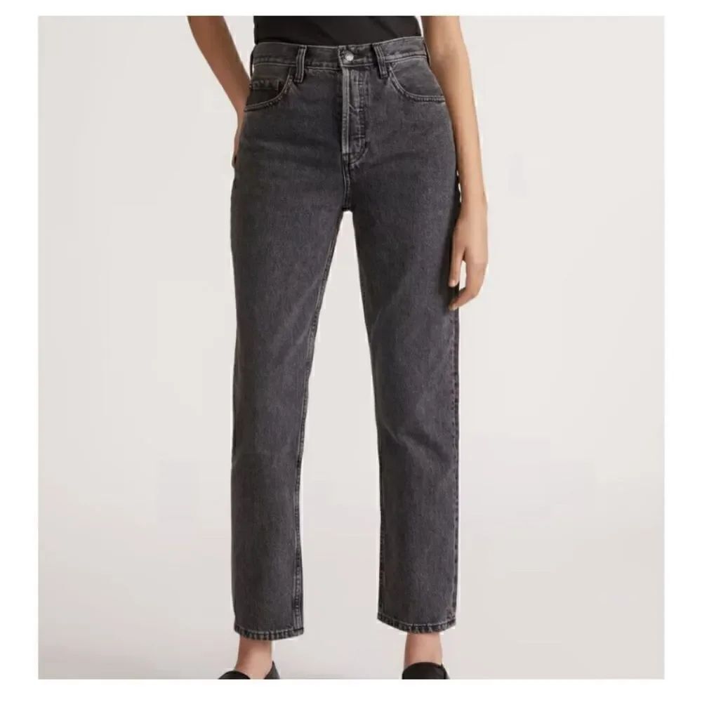 Zara Women The ’90s Cheeky® Jean Straight Fit Cropped Jeans Washed Black Size 4